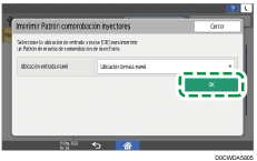 Ilustración de la pantalla del panel de mandos