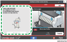 Ilustración de la pantalla del panel de mandos
