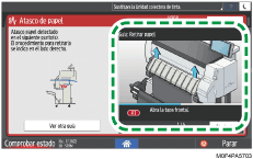 Ilustración de la pantalla del panel de mandos