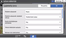 Käyttöpaneelin näyttö