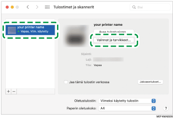 Kuva ohjaimen näytöstä