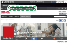 Écran du panneau de commande
