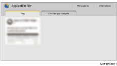 Illustration de l'écran du panneau de commande