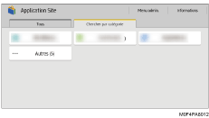 Illustration de l'écran du panneau de commande