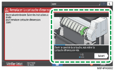 Illustration de l'écran du panneau de commande