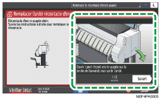 Illustration de l'écran du panneau de commande