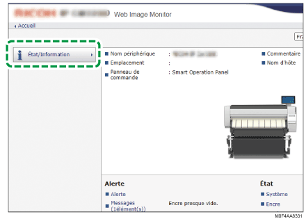 Illustration de l’écran du navigateur Web