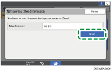 Illustration de l'écran du panneau de commande