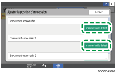 Illustration de l'écran du panneau de commande