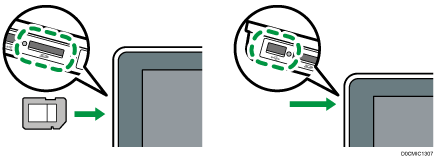 Illustrazione dell'inserimento di un dispositivo di memoria