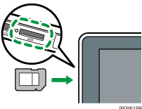 Illustrazione di inserimento scheda SD