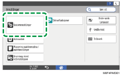 Illustrasjon av betjeningspanelet