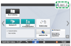 Illustrasjon av betjeningspanelet