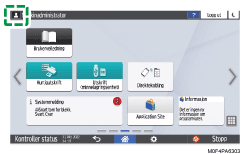Illustrasjon av betjeningspanelet