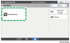 Illustrasjon av betjeningspanelet
