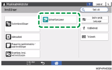 Illustrasjon av betjeningspanelet