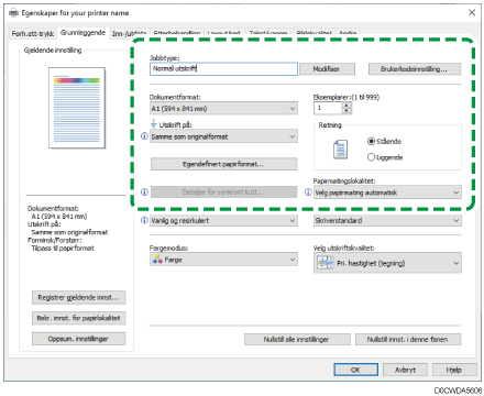Illustrasjon av driverskjerm