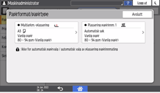 Illustrasjon av betjeningspanelet