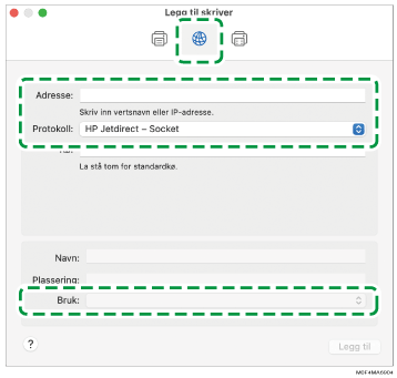 Illustrasjon av driverskjerm