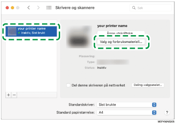 Illustrasjon av driverskjerm