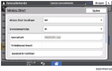 Afbeelding van bedieningspaneel