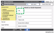 Afbeelding van bedieningspaneel