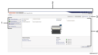 Schermafbeelding van internetbrowser (afbeelding met genummerde items)