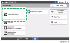 Afbeelding van bedieningspaneel