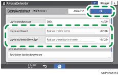 Afbeelding van bedieningspaneel