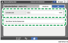 Afbeelding van bedieningspaneel