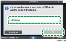Afbeelding van bedieningspaneel