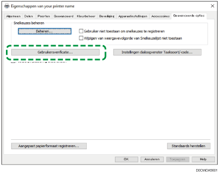 Illustratie stuurprogrammascherm