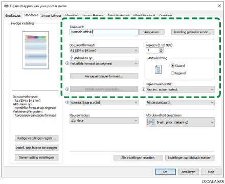 Illustratie stuurprogrammascherm