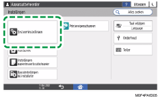 Afbeelding van bedieningspaneel