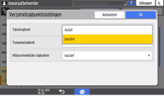Afbeelding van bedieningspaneel
