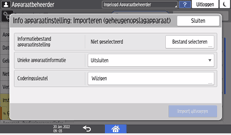 Afbeelding van bedieningspaneel