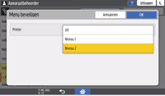 Afbeelding van bedieningspaneel
