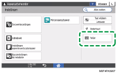 Afbeelding van bedieningspaneel