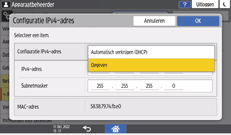 Afbeelding van bedieningspaneel