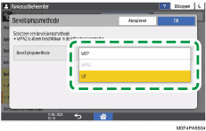 Afbeelding van bedieningspaneel