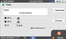 Afbeelding van bedieningspaneel