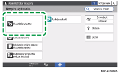 ilustracja ekranu panela operacyjnego