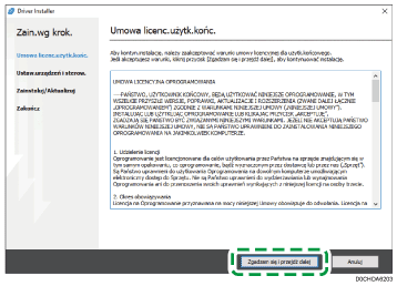 Ilustracja programu instalacyjnego sterownika