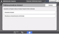 ilustracja ekranu panela operacyjnego