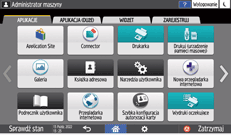 ilustracja ekranu panela operacyjnego