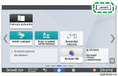 ilustracja ekranu panela operacyjnego