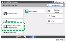 ilustracja ekranu panela operacyjnego