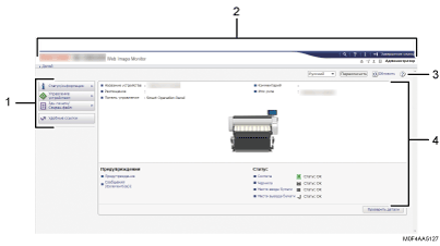 Изображение экрана веб-браузера (с пронумерованными ссылками)