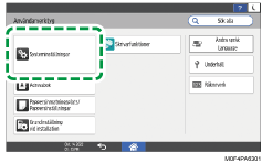 Bild på användarpanelens skärm