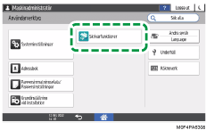 Bild på användarpanelens skärm